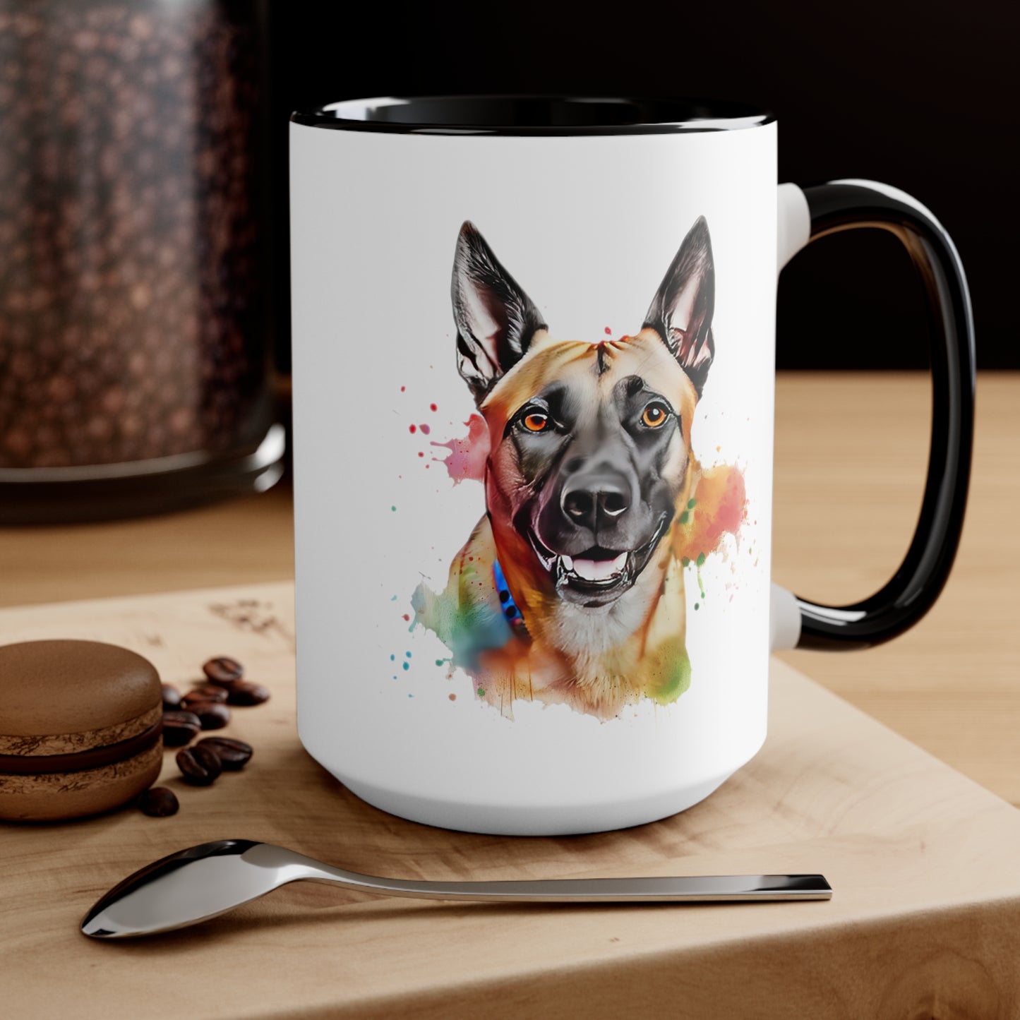 Belgium Malinois 4 Accent Mugs