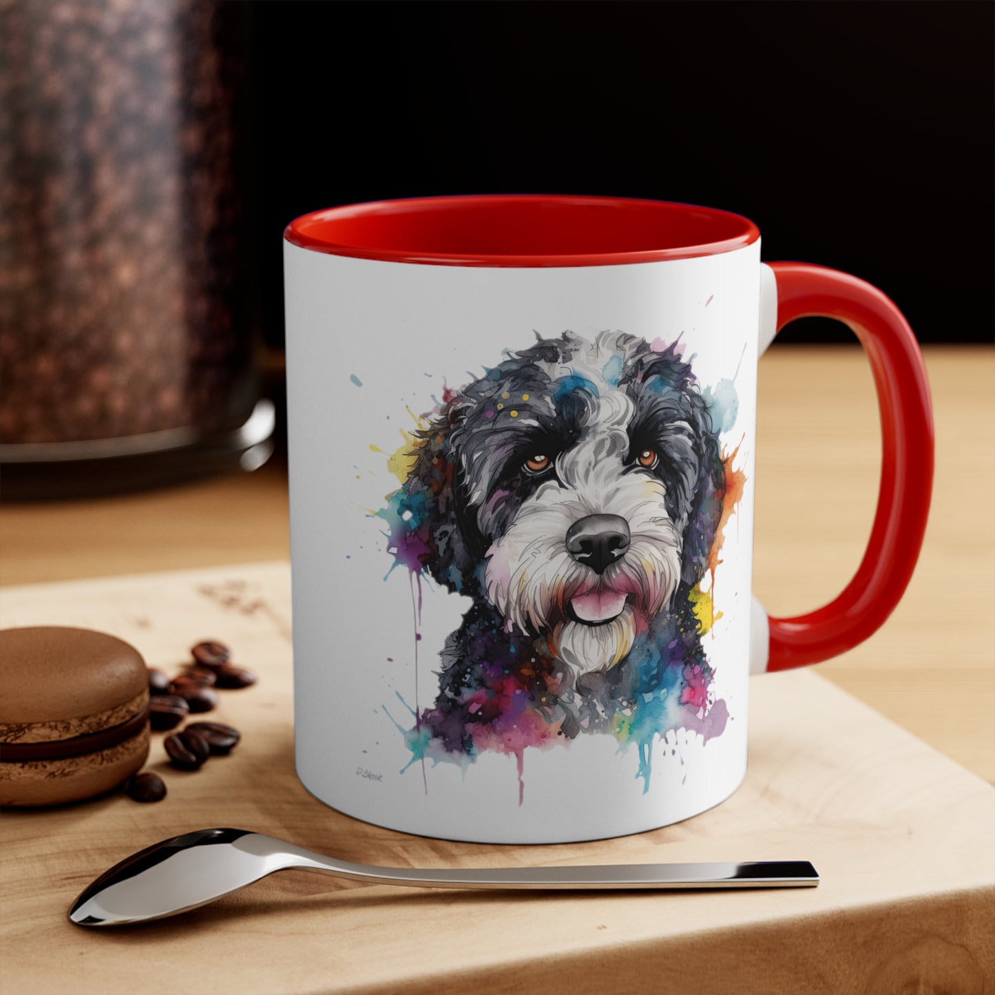 Portuguese Water Dog 1 Accent Mugs