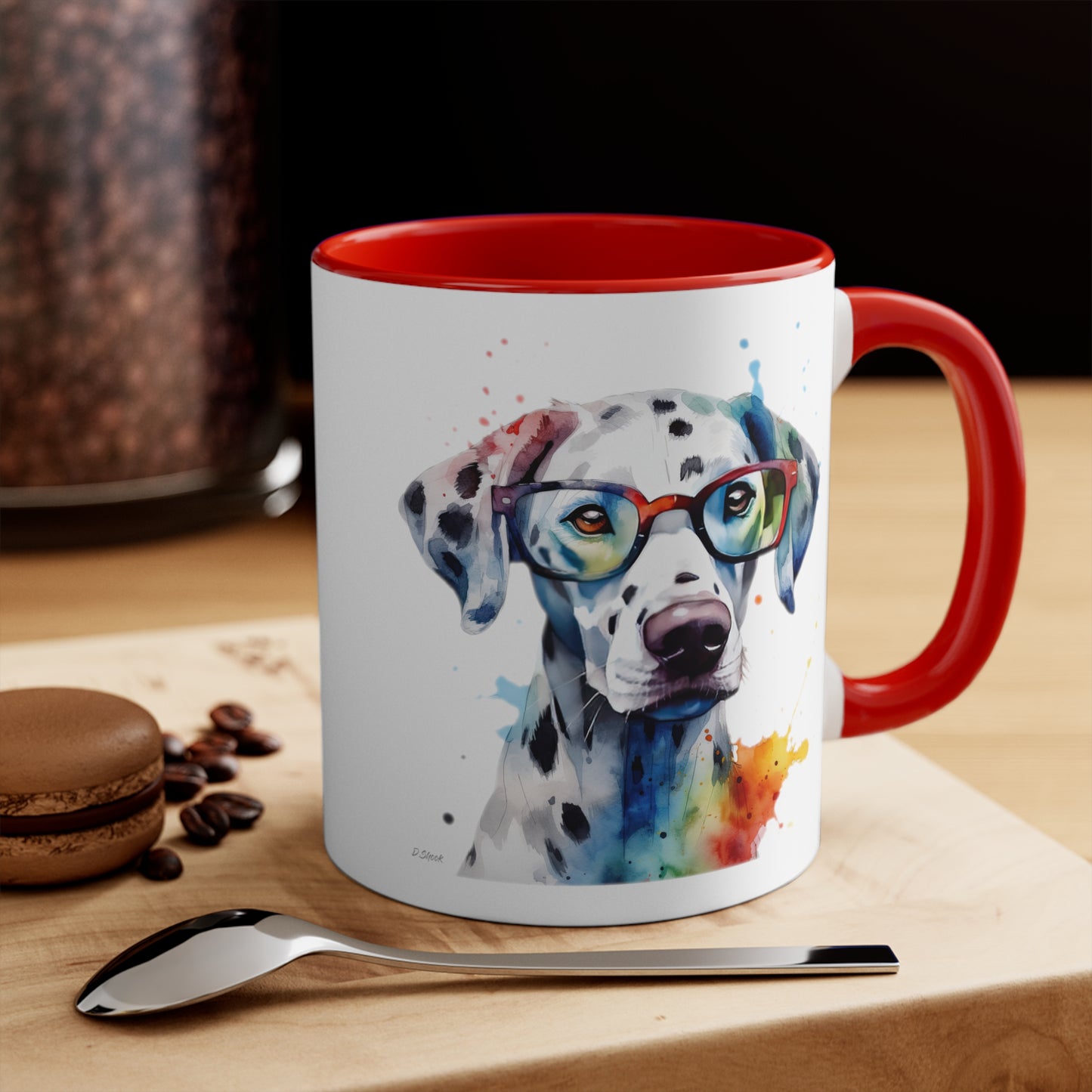 Dalmatian 4 Accent Mugs