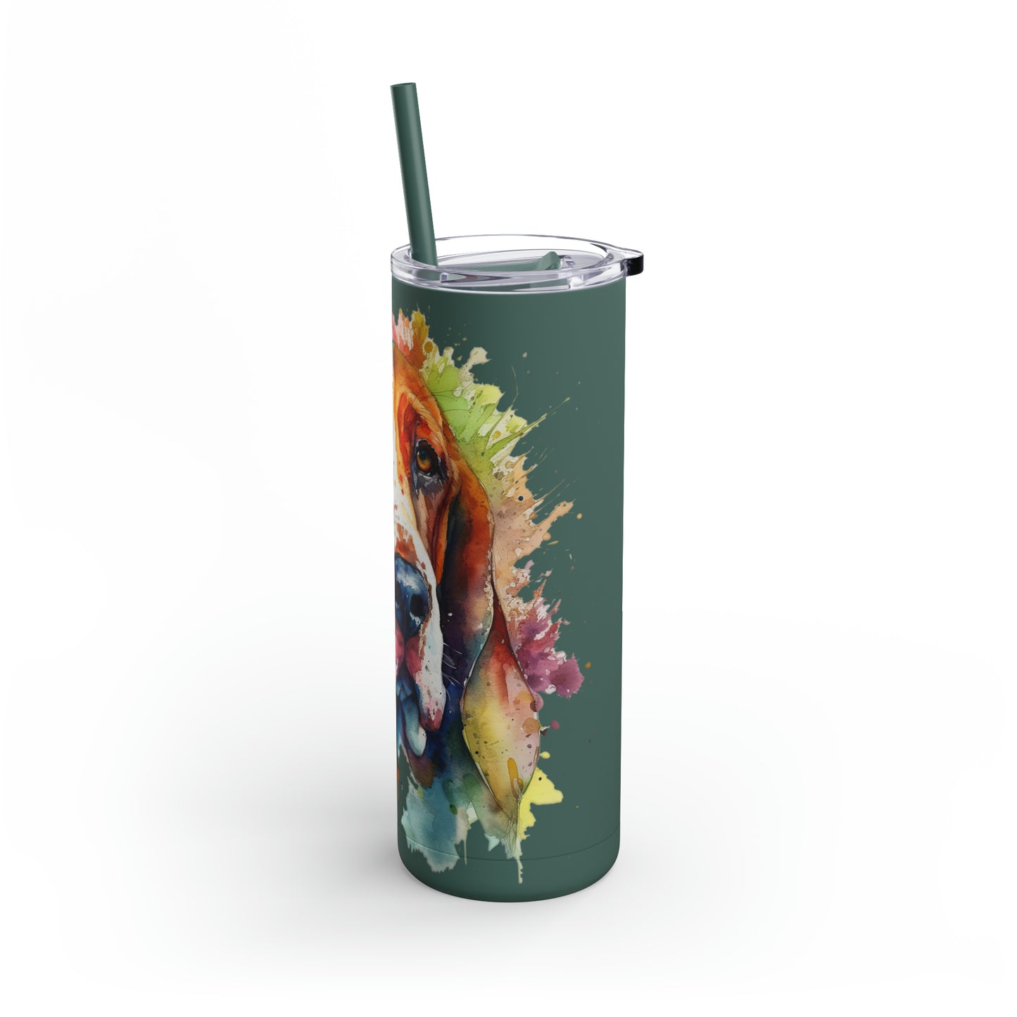 Basset Hound 1 Maars Maker Skinny Matte Tumbler, 20oz
