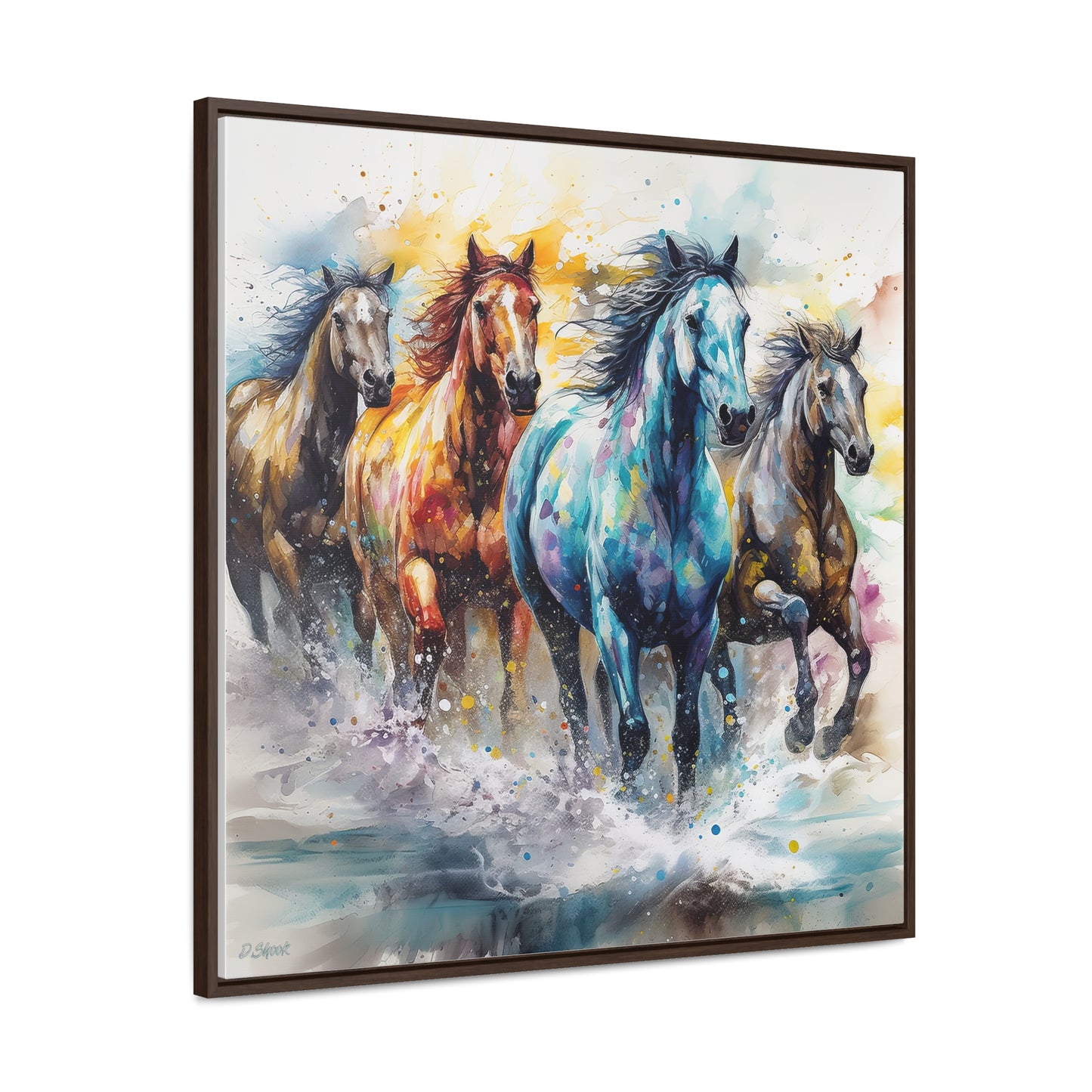 Horse Rescue 15 Gallery Canvas Wraps, Square Frame