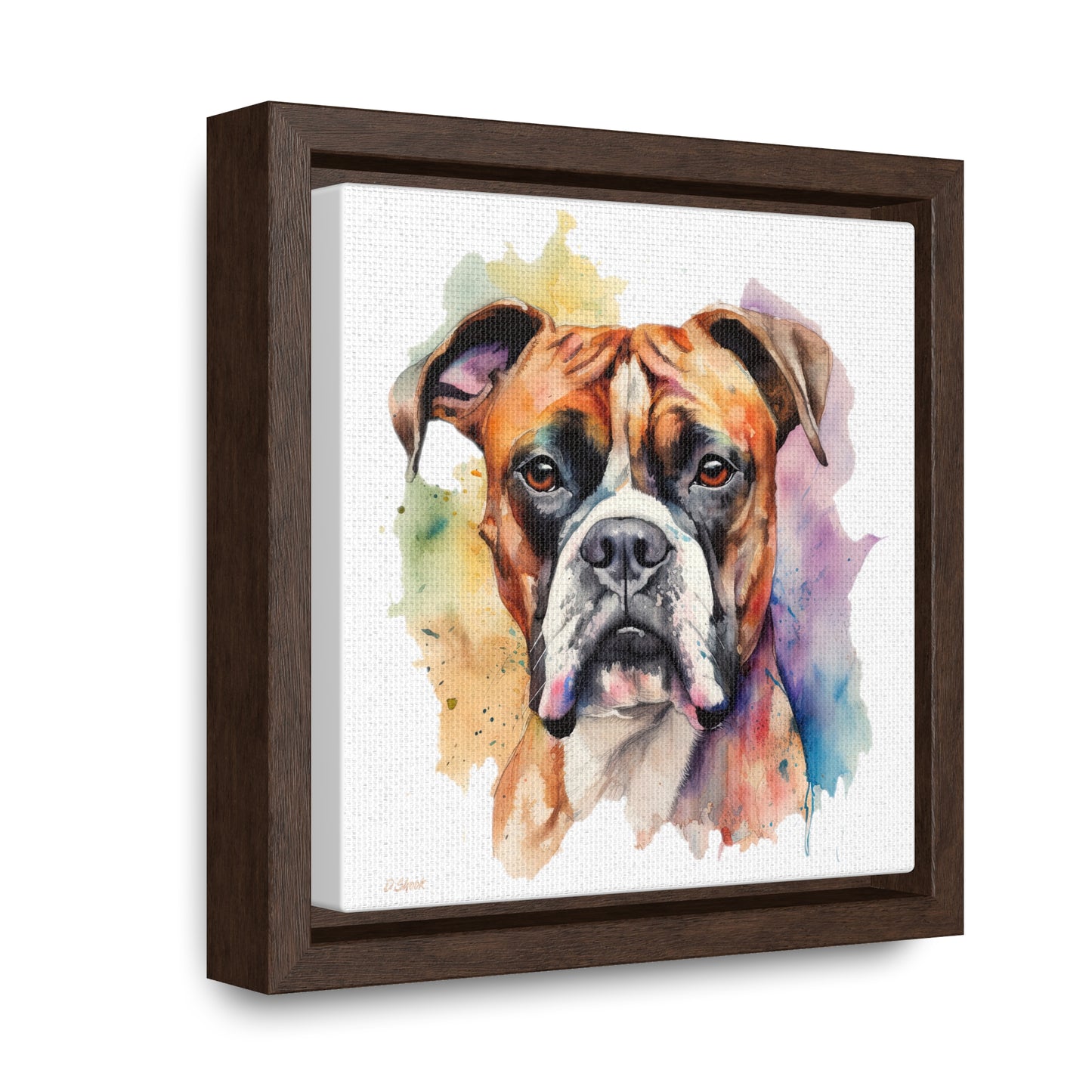 Boxer 2 Gallery Canvas Wraps, Square Frame