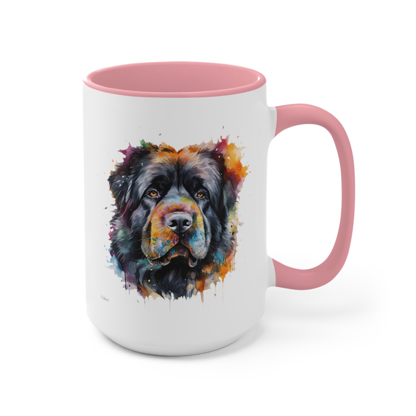 Newfoundland Dog 2 Accent Mugs