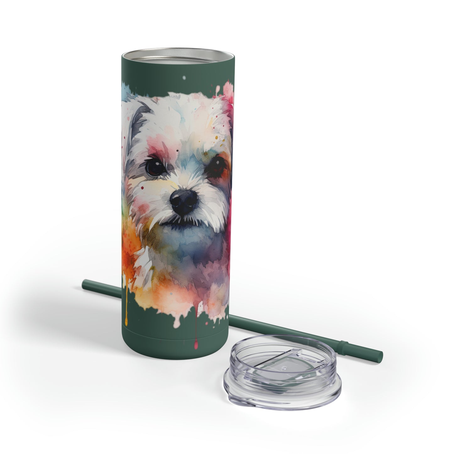 Maltese Dog 1 Maars Maker Skinny Matte Tumbler, 20oz