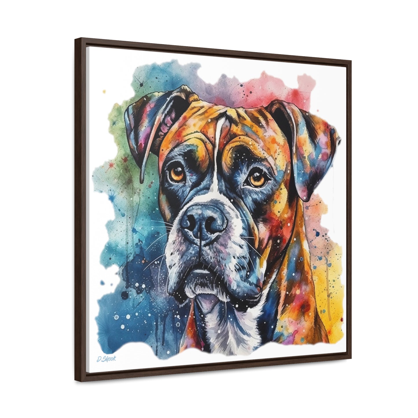 Boxer 3 Gallery Canvas Wraps, Square Frame