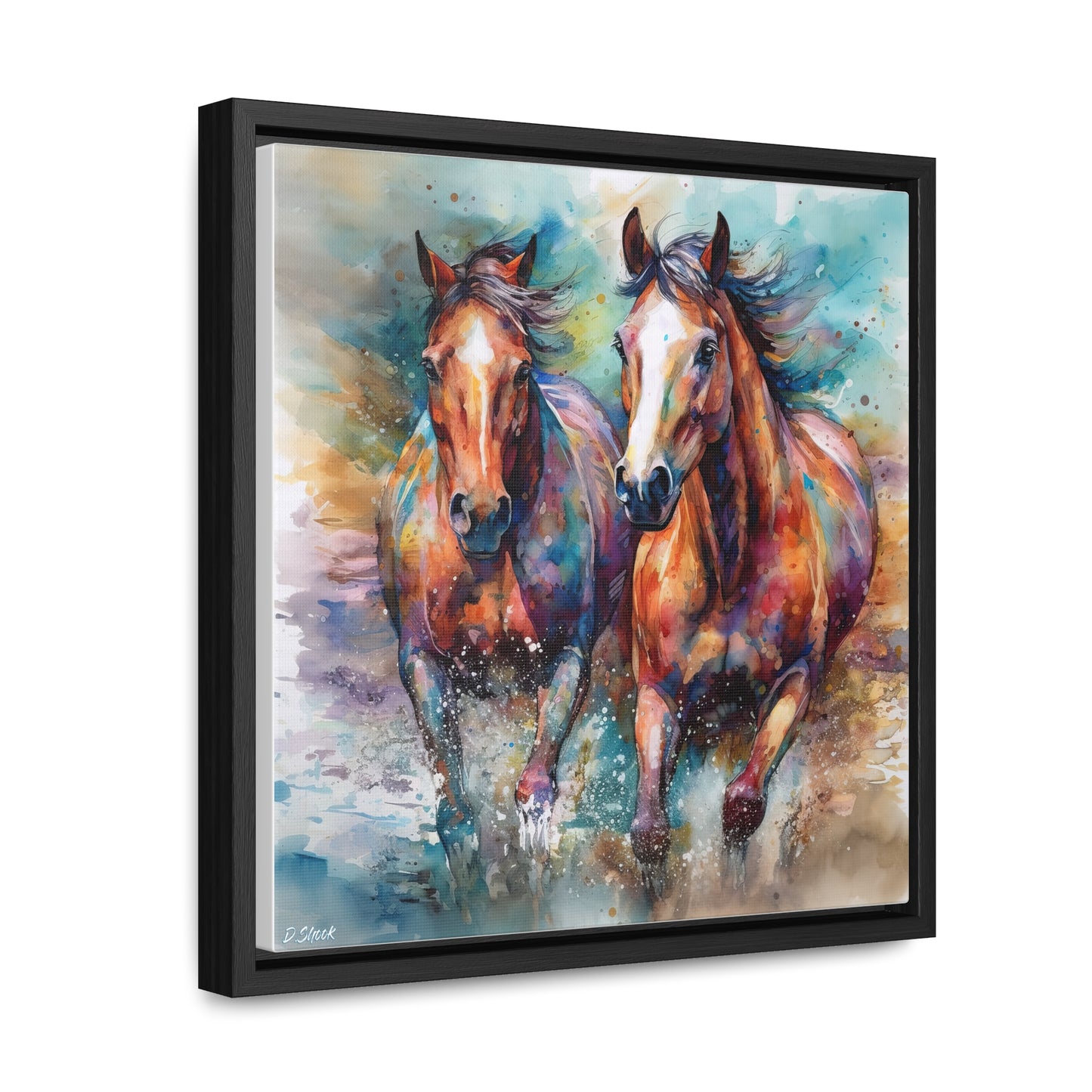 Horse Rescue 7 Gallery Canvas Wraps, Square Frame