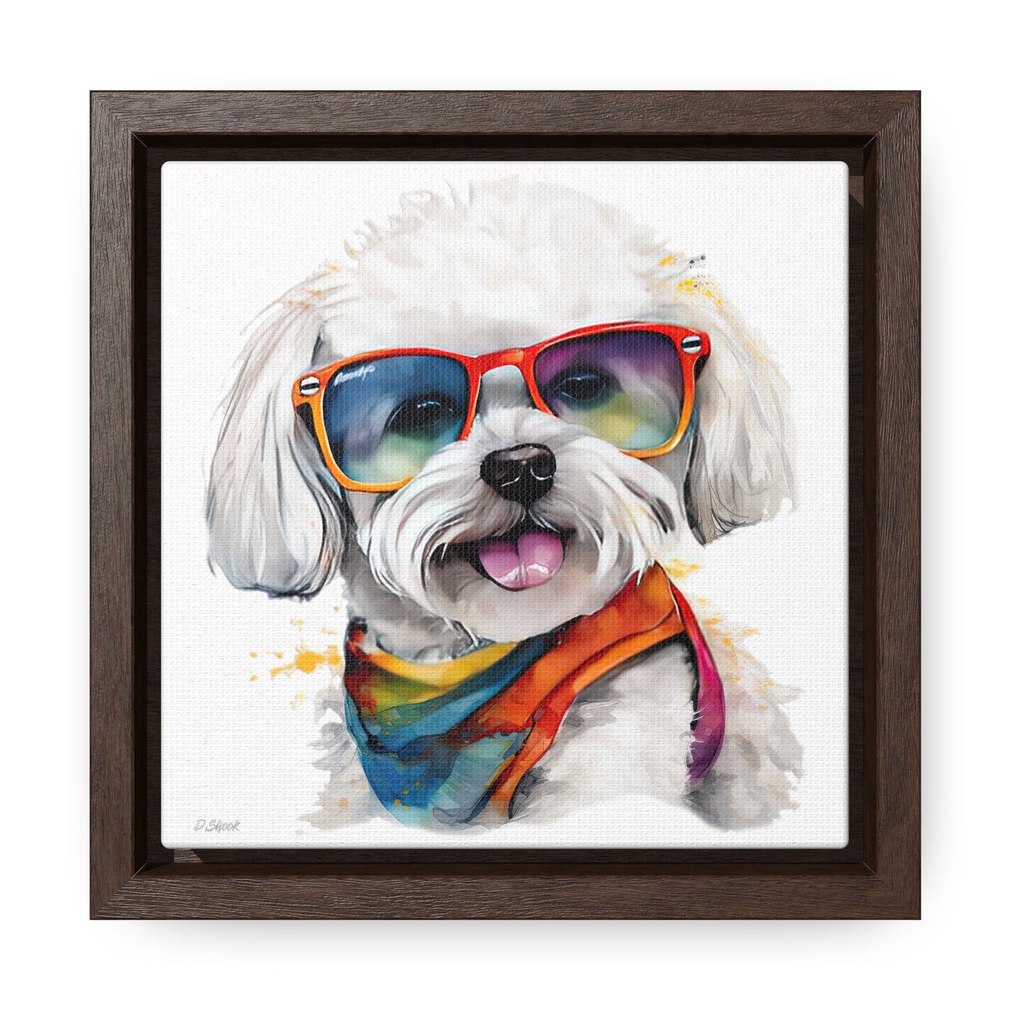 Bichon Frise 5 Gallery Canvas Wraps, Square Frame
