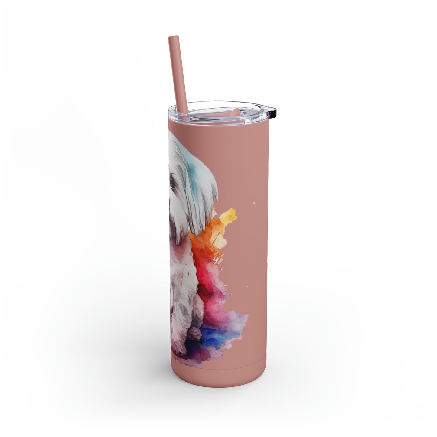 Maltese Dog 3 Maars Maker Skinny Matte Tumbler, 20oz