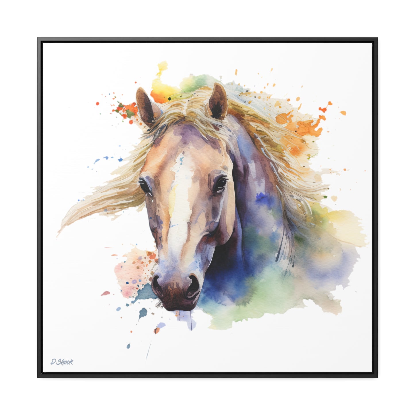 Horse Rescue 19 Gallery Canvas Wraps, Square Frame