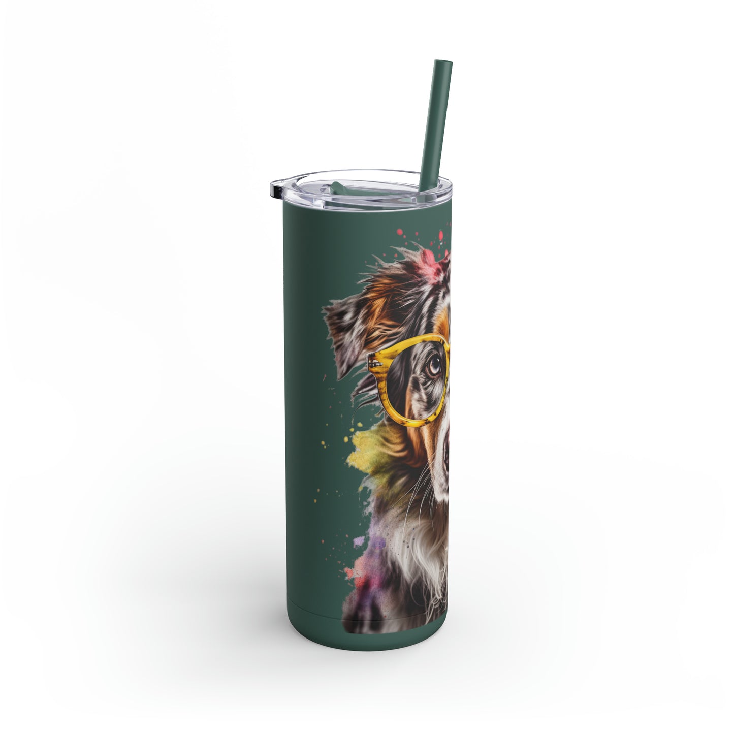 Australian Shepherd 4 Maars Maker Skinny Matte Tumbler, 20oz