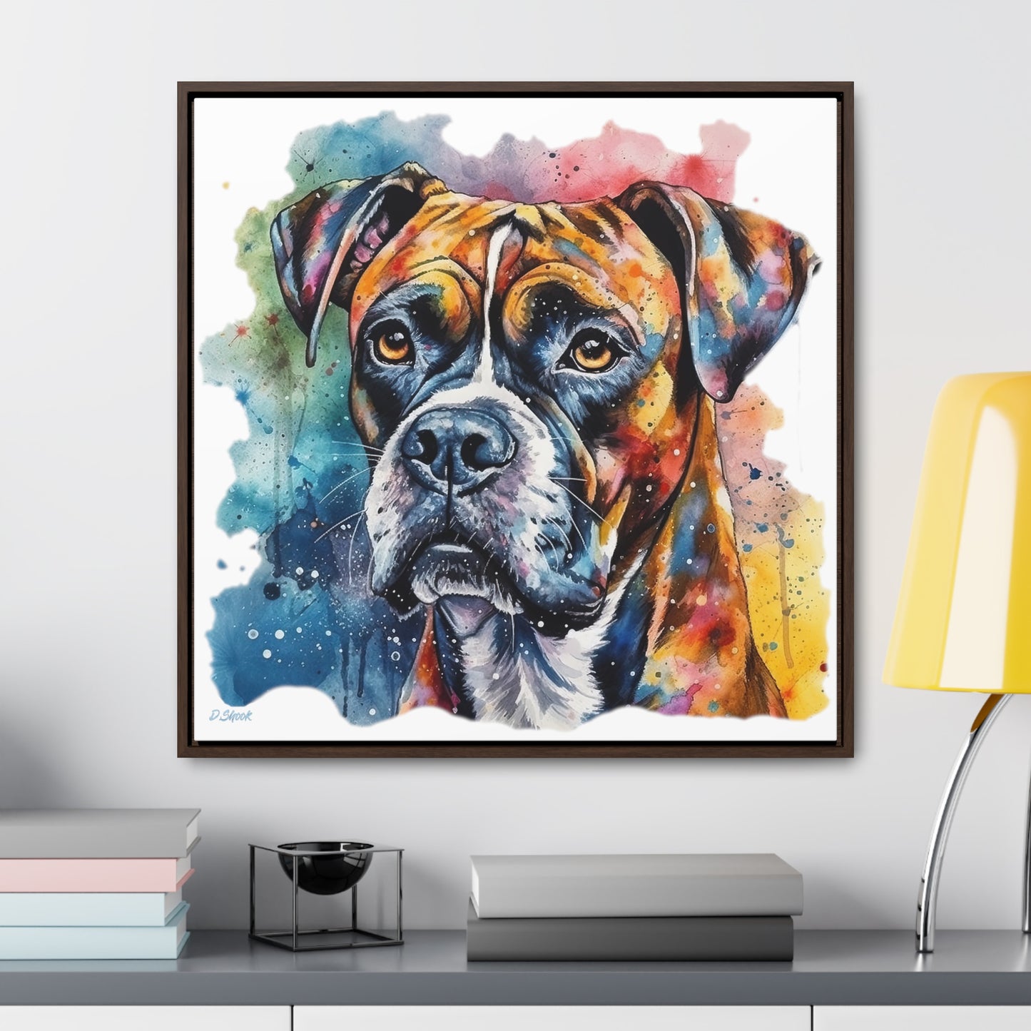 Boxer 3 Gallery Canvas Wraps, Square Frame