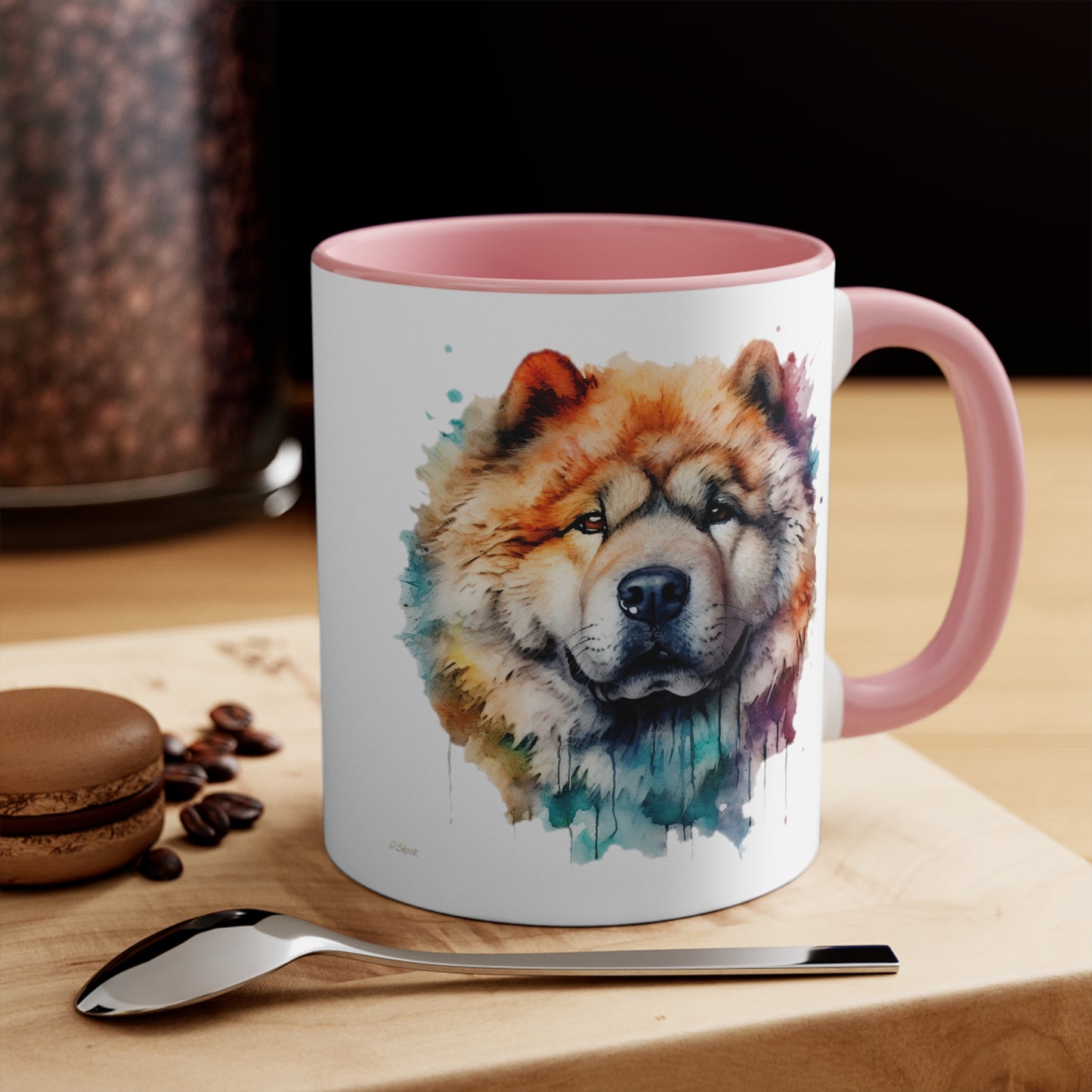 Chow Chow 3 Accent Mugs