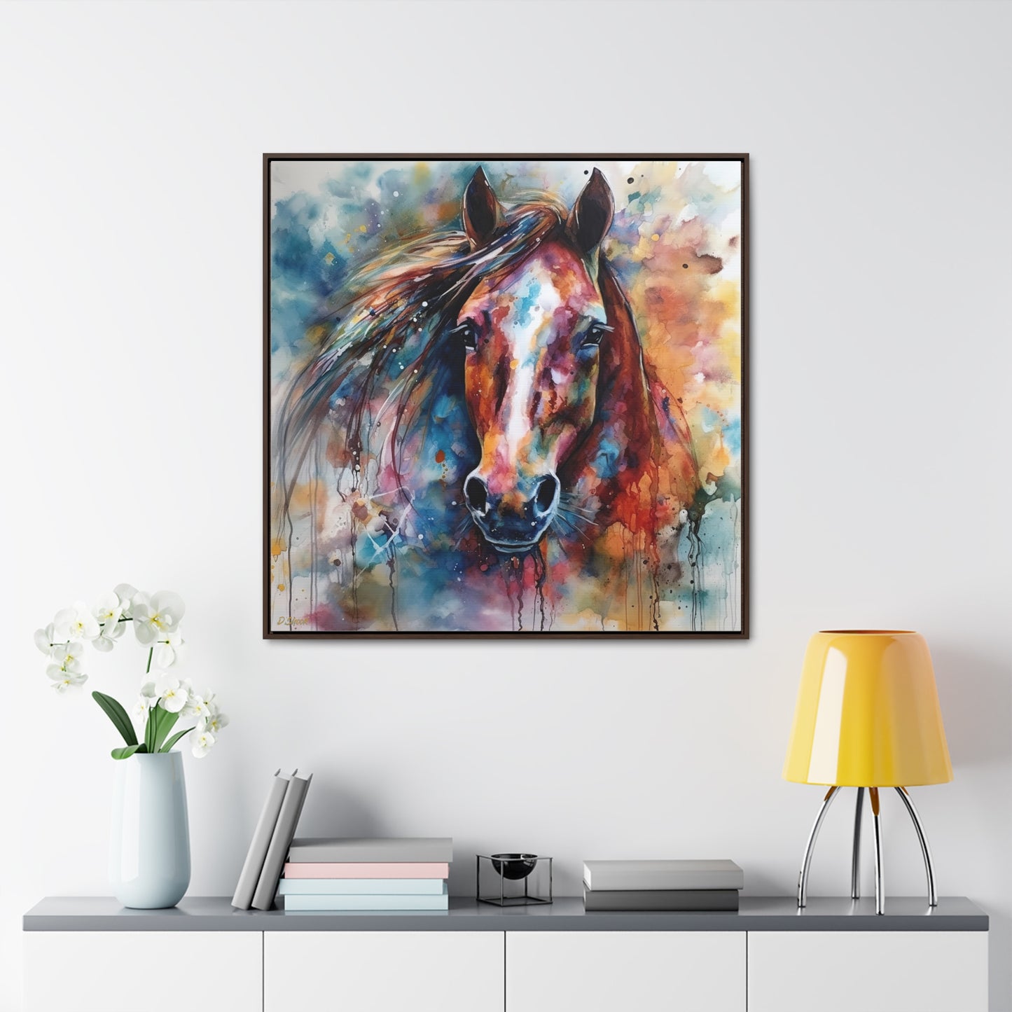 Horse Rescue 11 Gallery Canvas Wraps, Square Frame