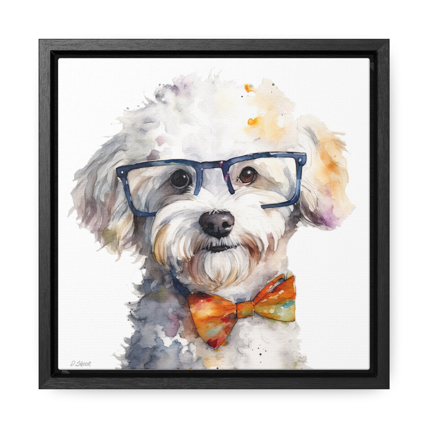Bichon Frise 4 Gallery Canvas Wraps, Square Frame