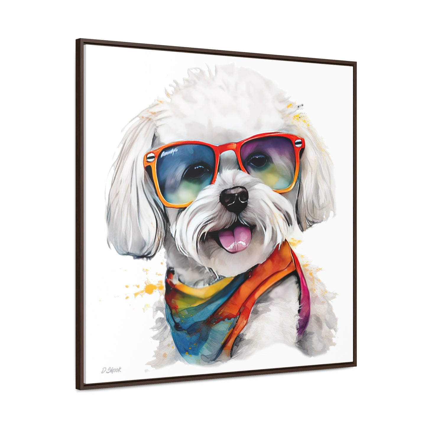 Bichon Frise 5 Gallery Canvas Wraps, Square Frame