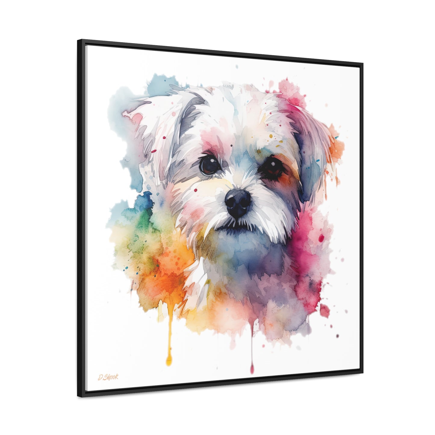 Maltese Dog 1 Gallery Canvas Wraps, Square Frame