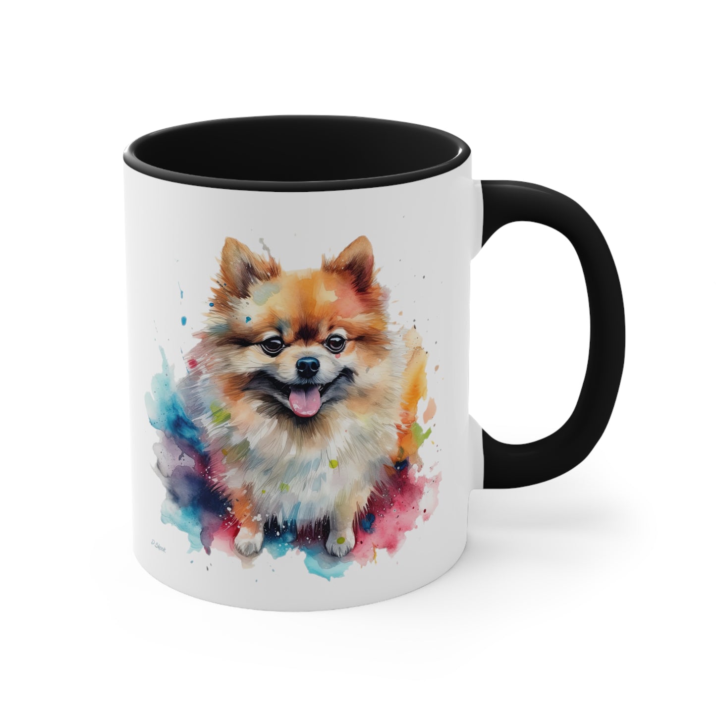 Pomeranian 2 Accent Mugs