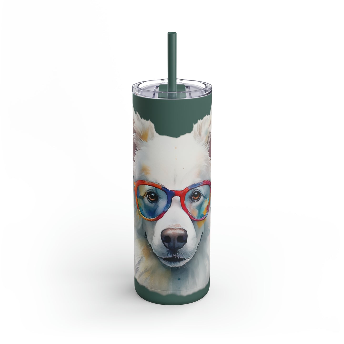 American Eskimo Dog 5 Maars Maker Skinny Matte Tumbler, 20oz
