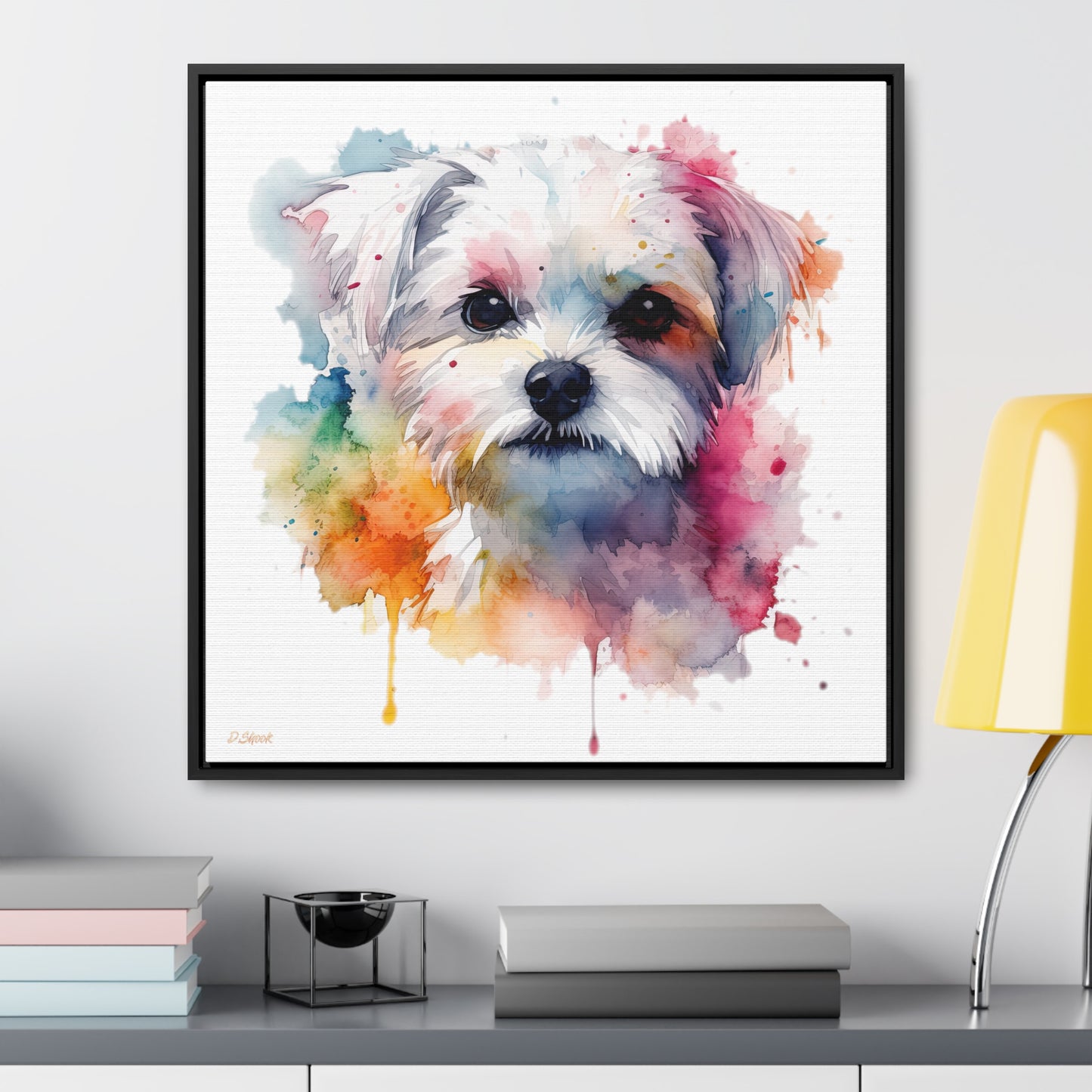 Maltese Dog 1 Gallery Canvas Wraps, Square Frame
