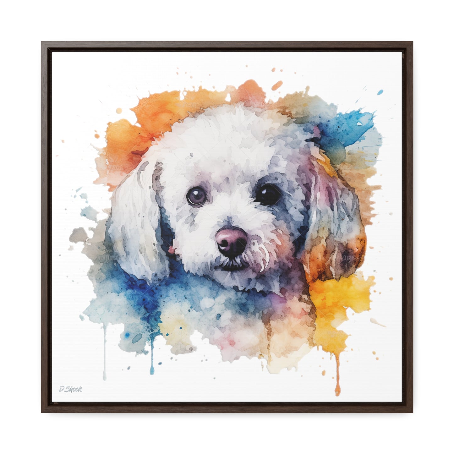 Bichon Frise 3 Gallery Canvas Wraps, Square Frame
