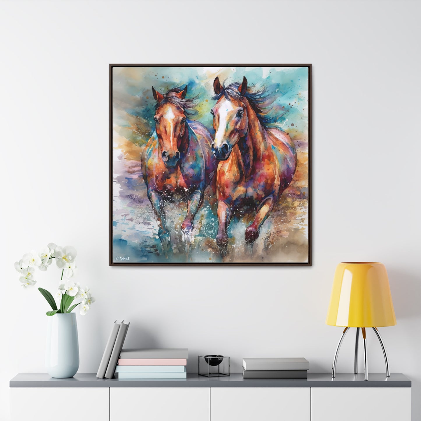 Horse Rescue 7 Gallery Canvas Wraps, Square Frame