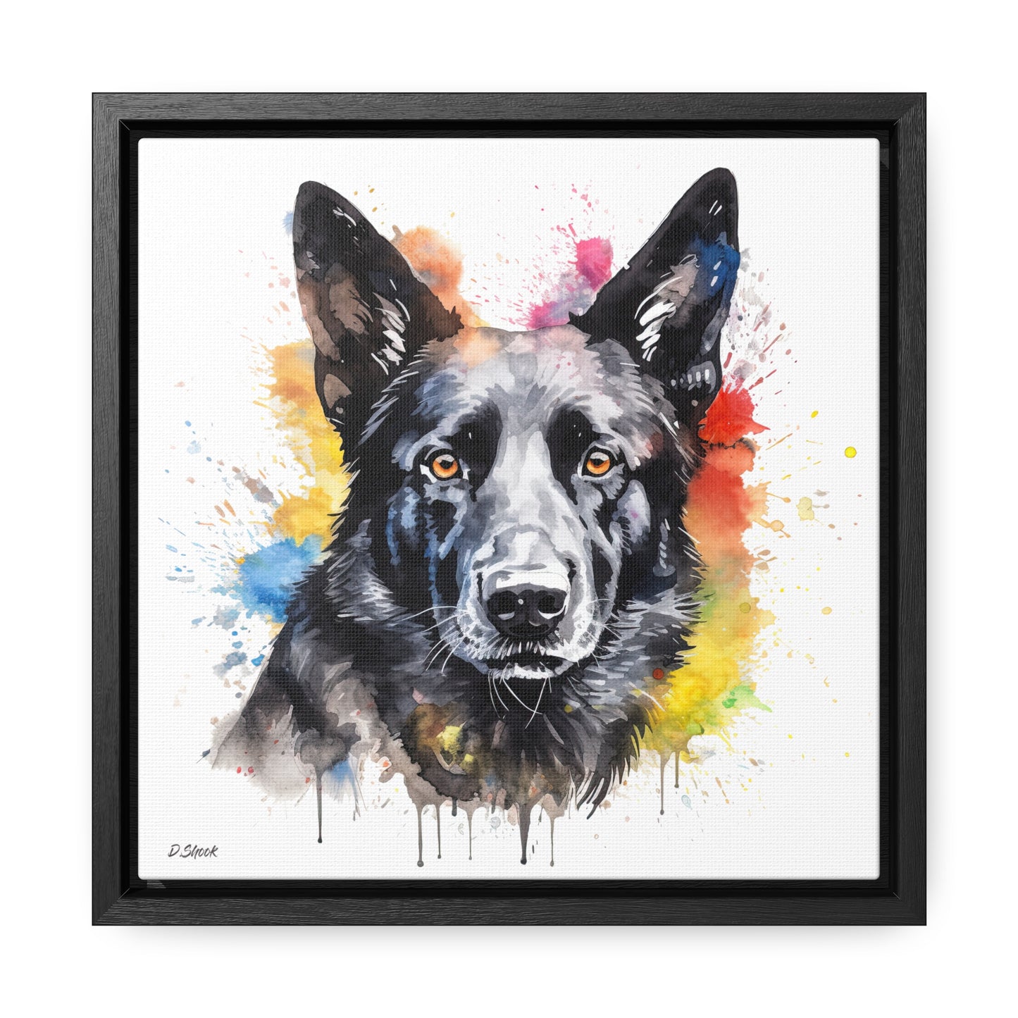 German Sheppard 21 Gallery Canvas Wraps, Square Frame