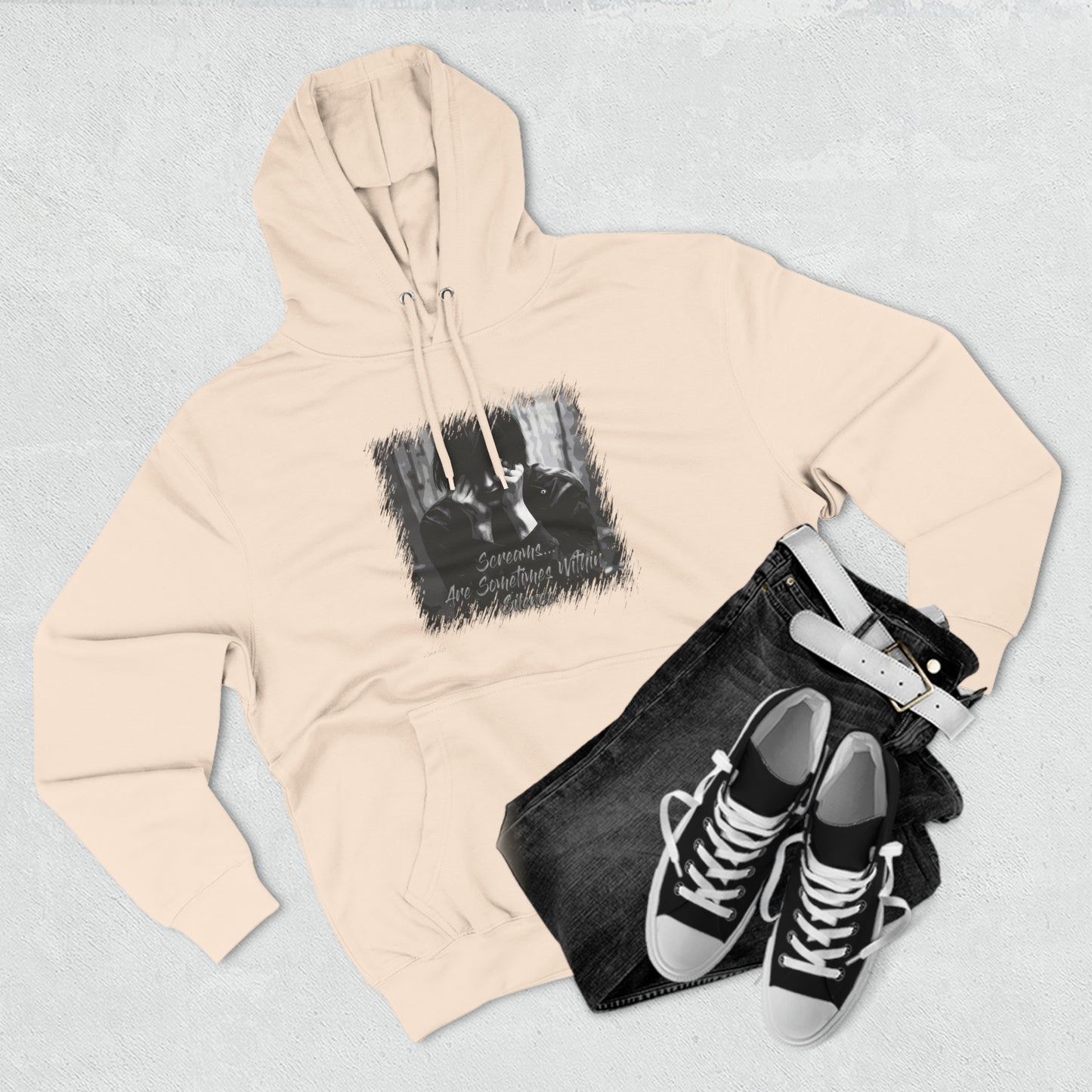 Three-Panel Fleece Hoodie