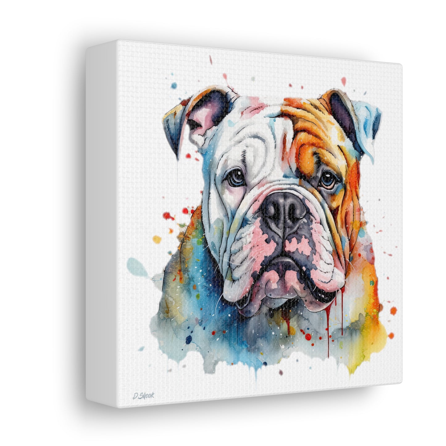 bulldog 3 Canvas Gallery Wraps
