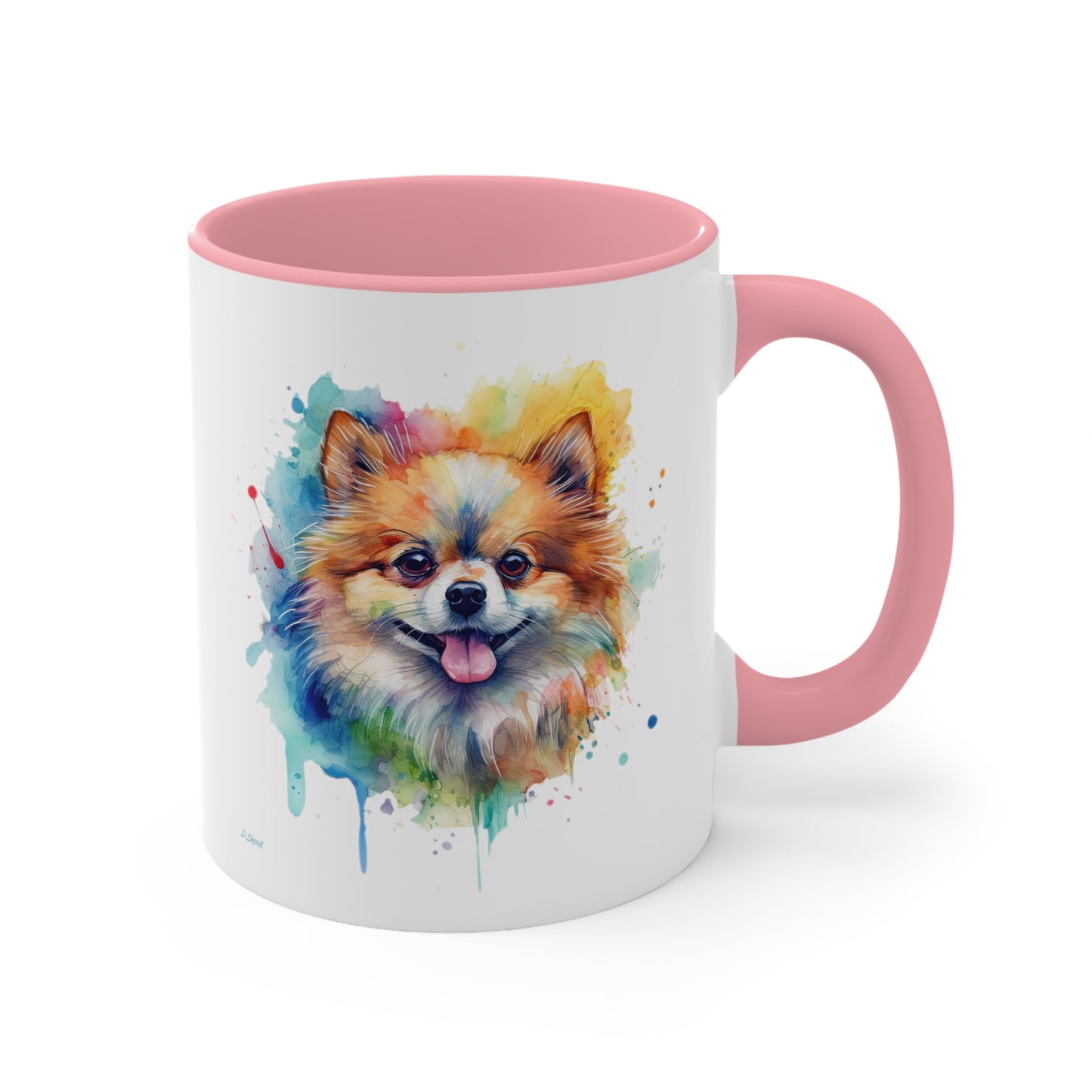 Pomeranian 4 Accent Mugs