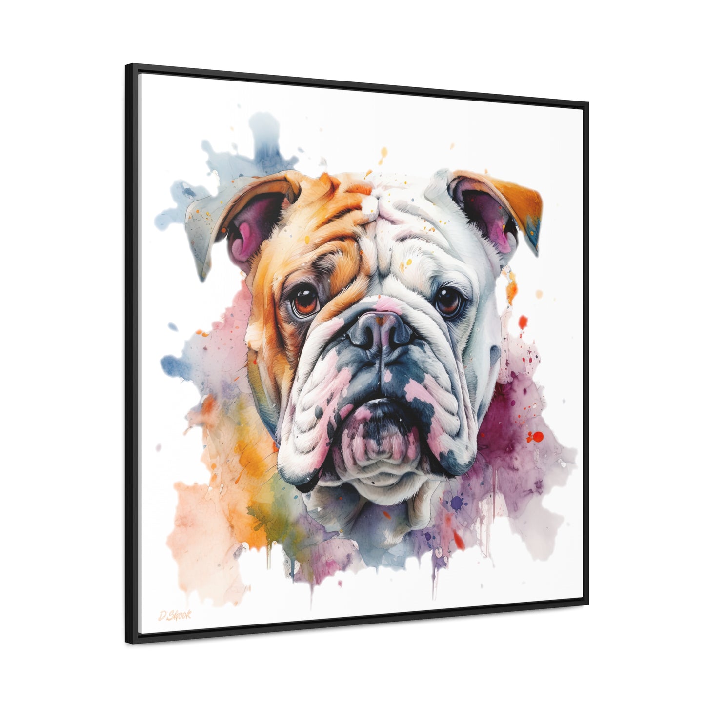 bulldog 1 Gallery Canvas Wraps, Square Frame