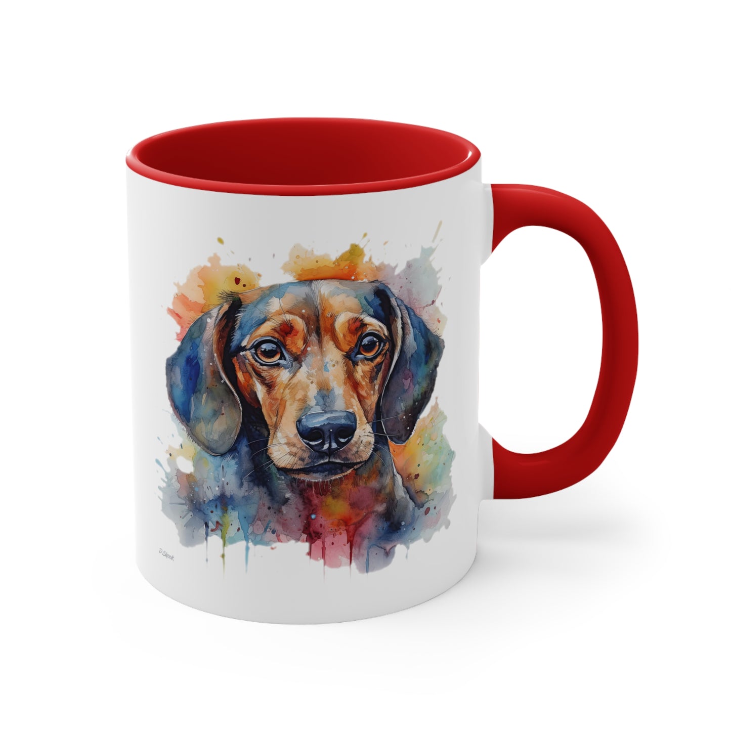 Dachshund 4 Accent Mugs