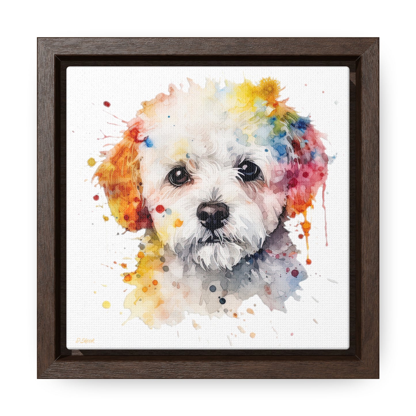Bichon Frise 2 Gallery Canvas Wraps, Square Frame