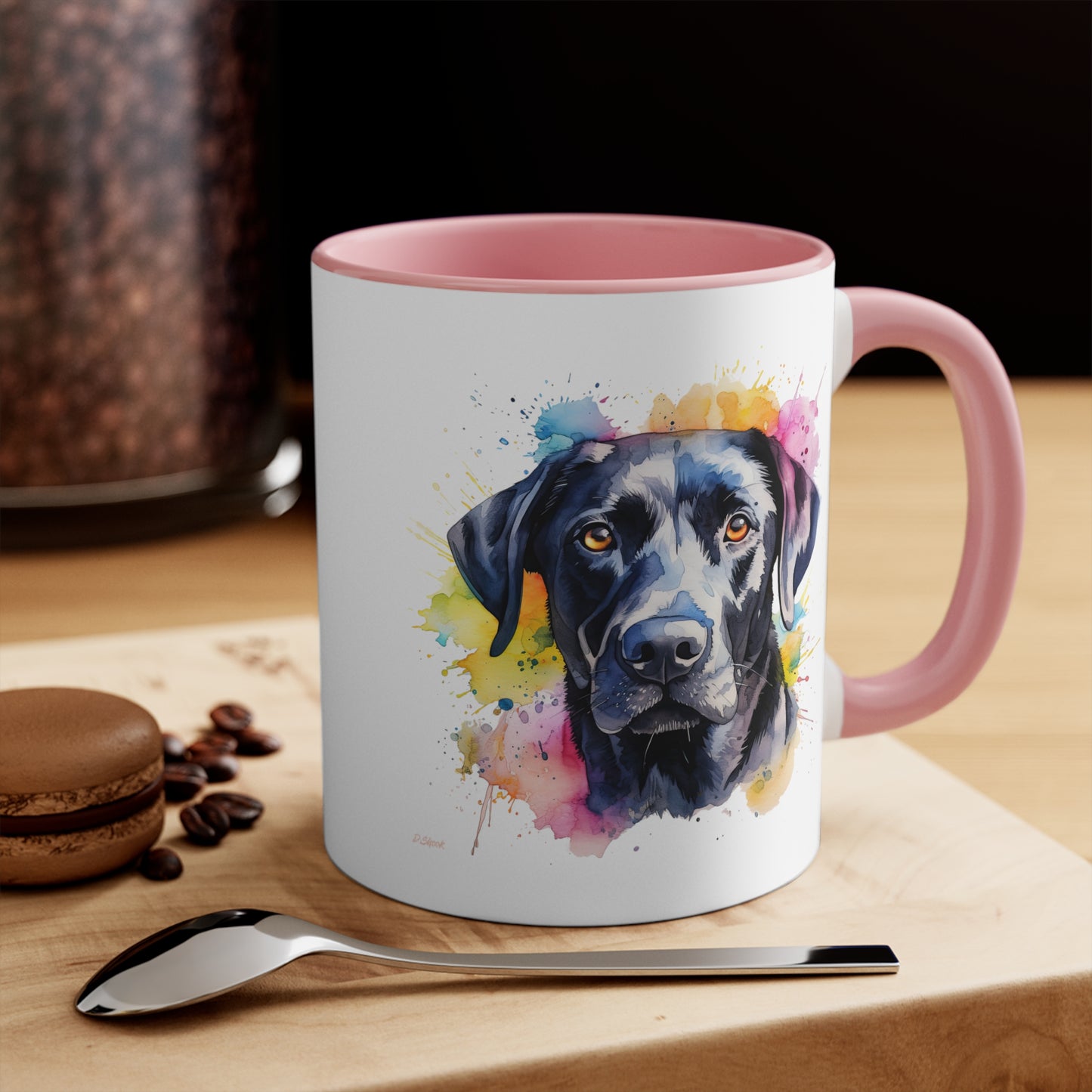 Black Lab 4 Accent Mugs