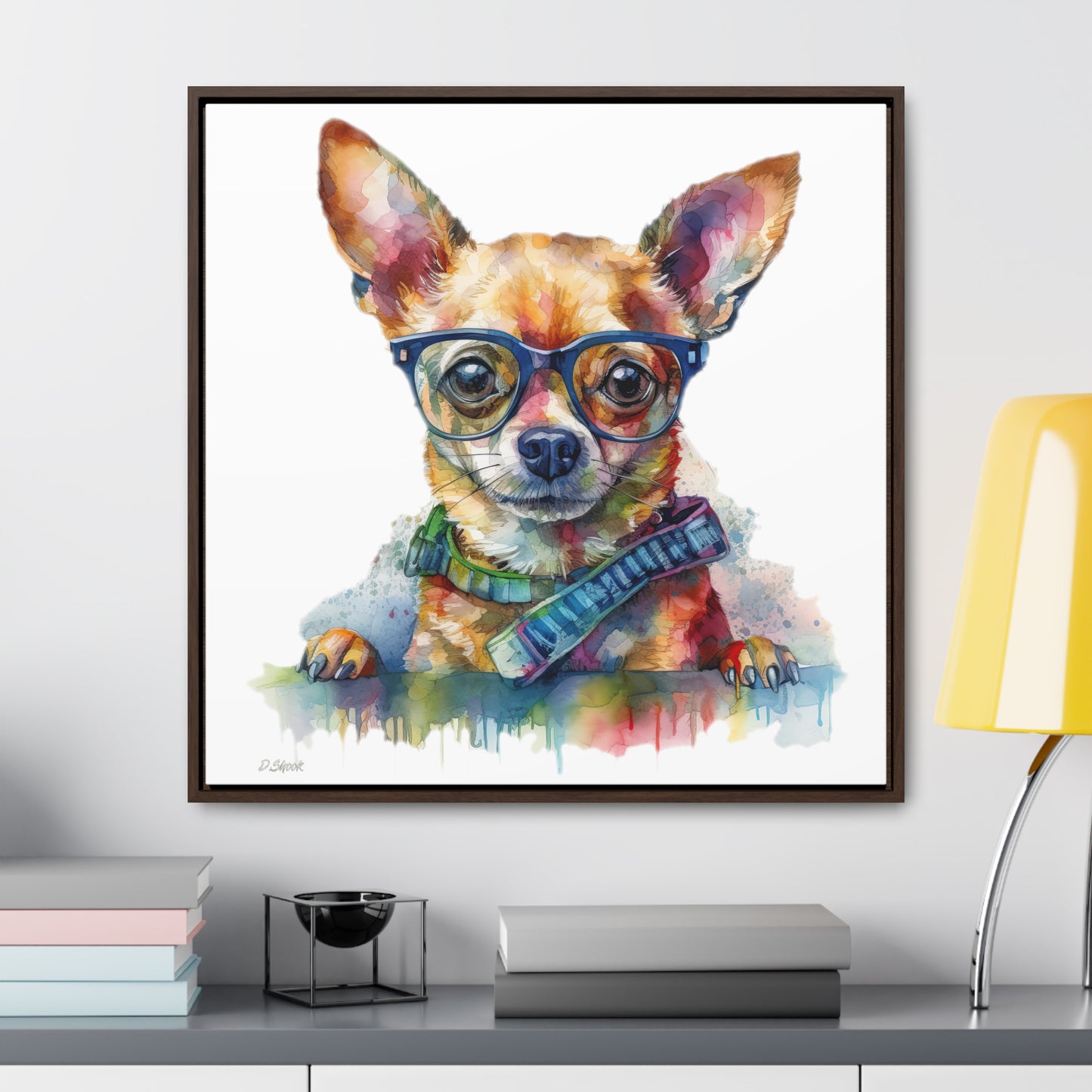 Chihuahua 4 Gallery Canvas Wraps, Square Frame