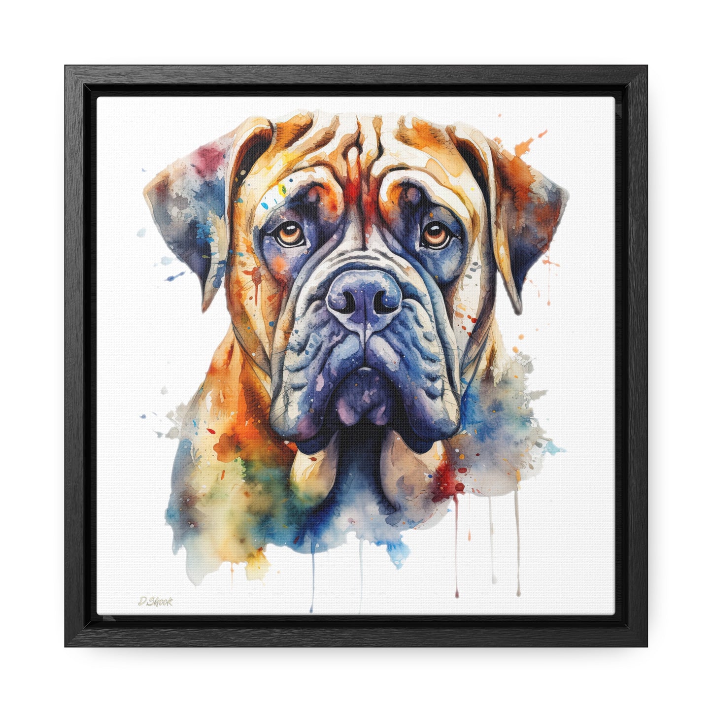 Bullmastiff 3 Gallery Canvas Wraps, Square Frame