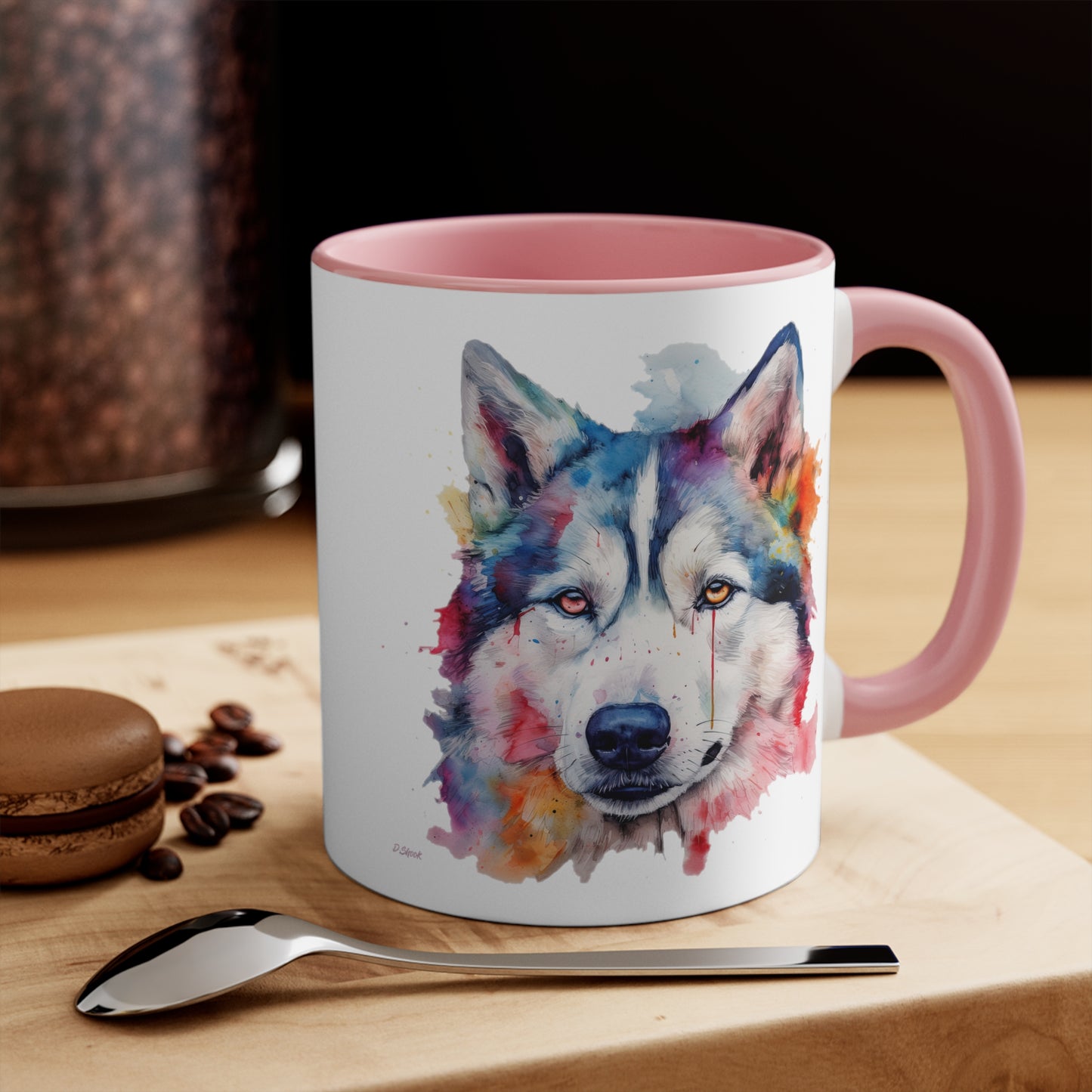 Siberian Husky 2 Accent Mugs