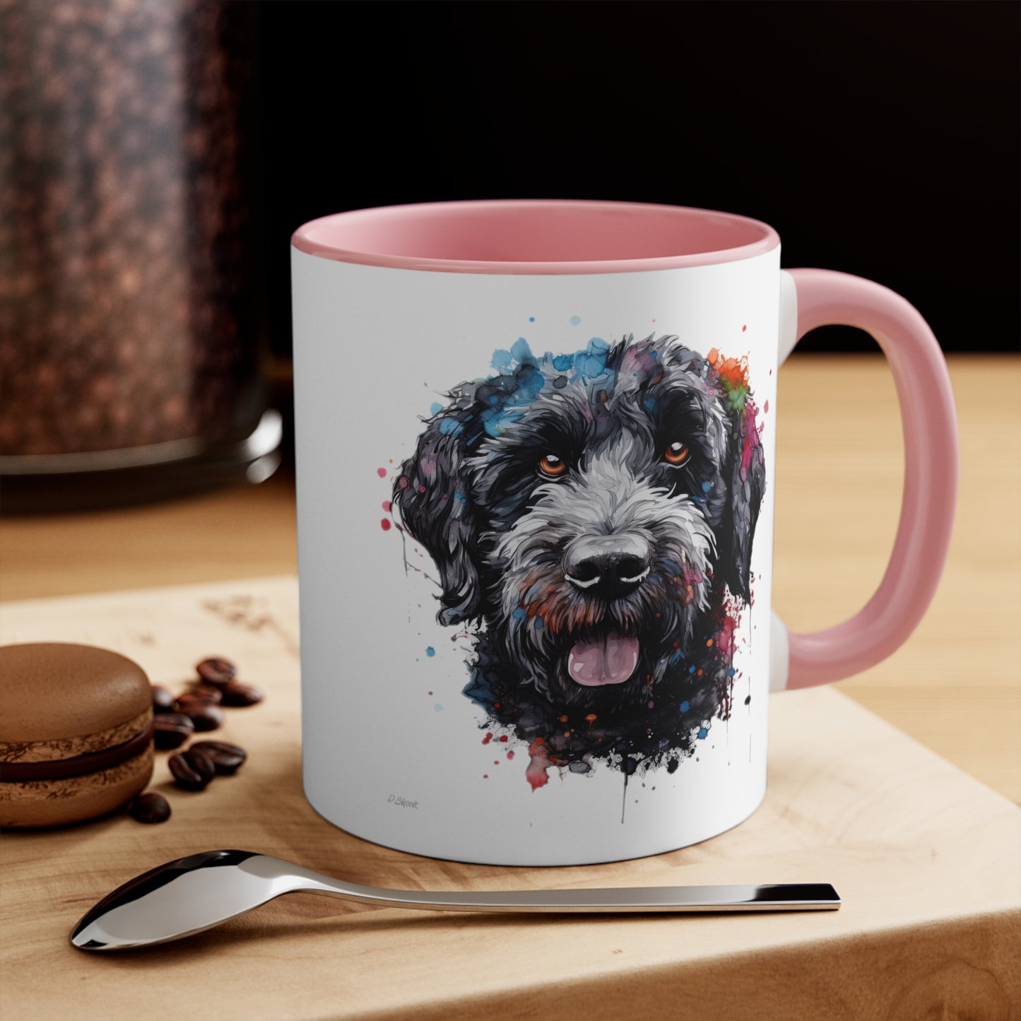 Portuguese Water Dog 4 Accent Mugs