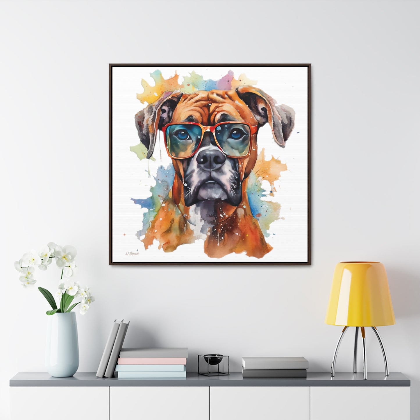 Boxer 4 Gallery Canvas Wraps, Square Frame