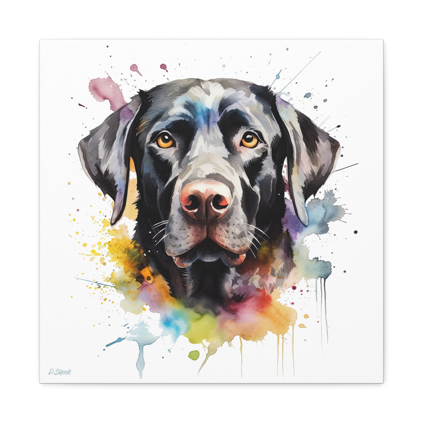 Black Lab 6 Canvas Gallery Wraps