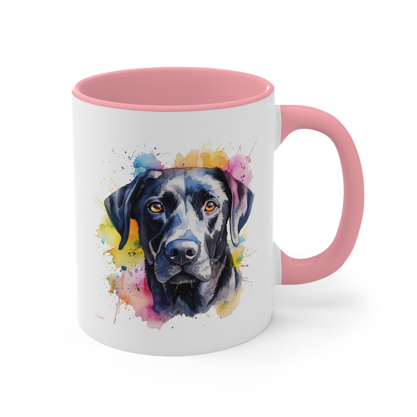 Black Lab 4 Accent Mugs