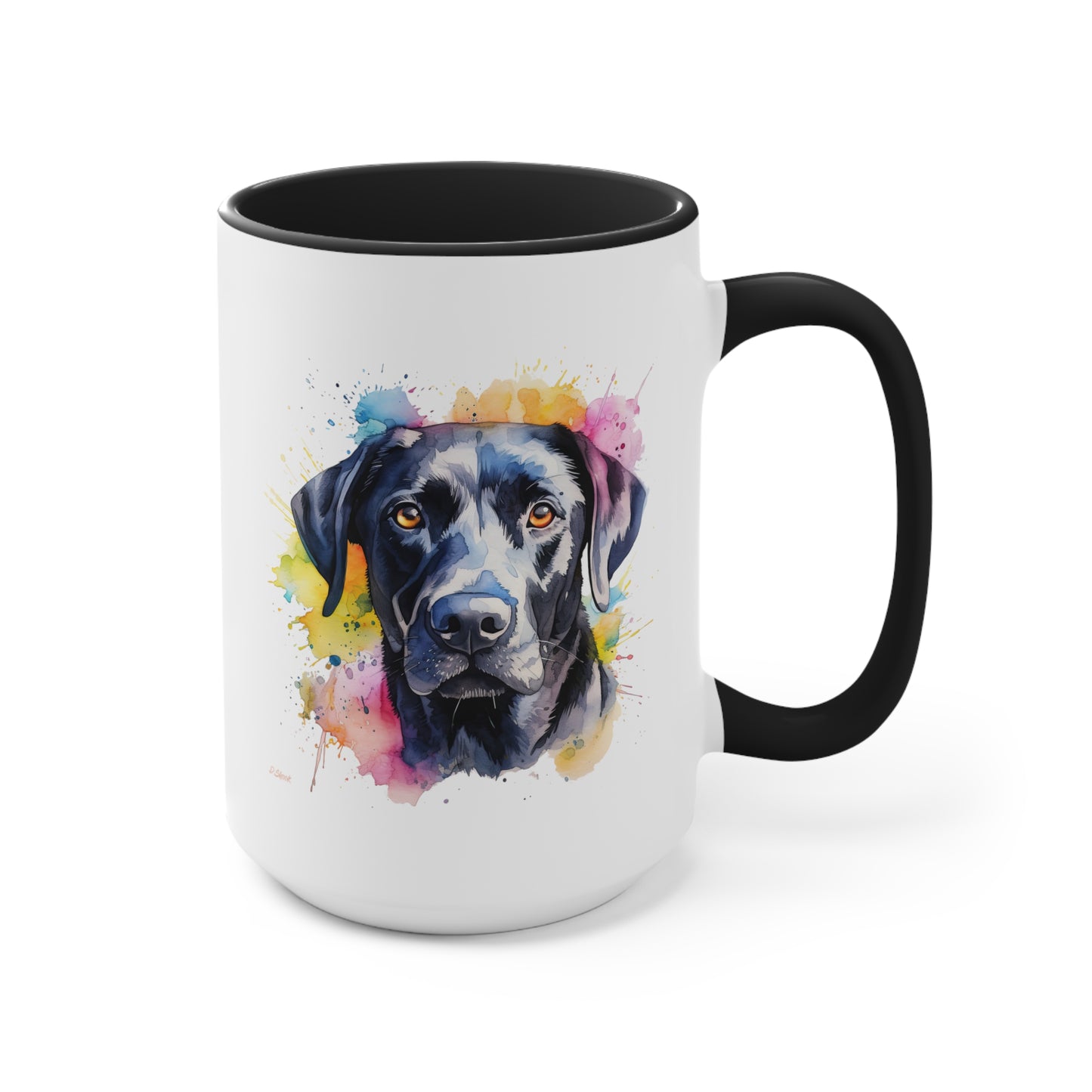 Black Lab 4 Accent Mugs