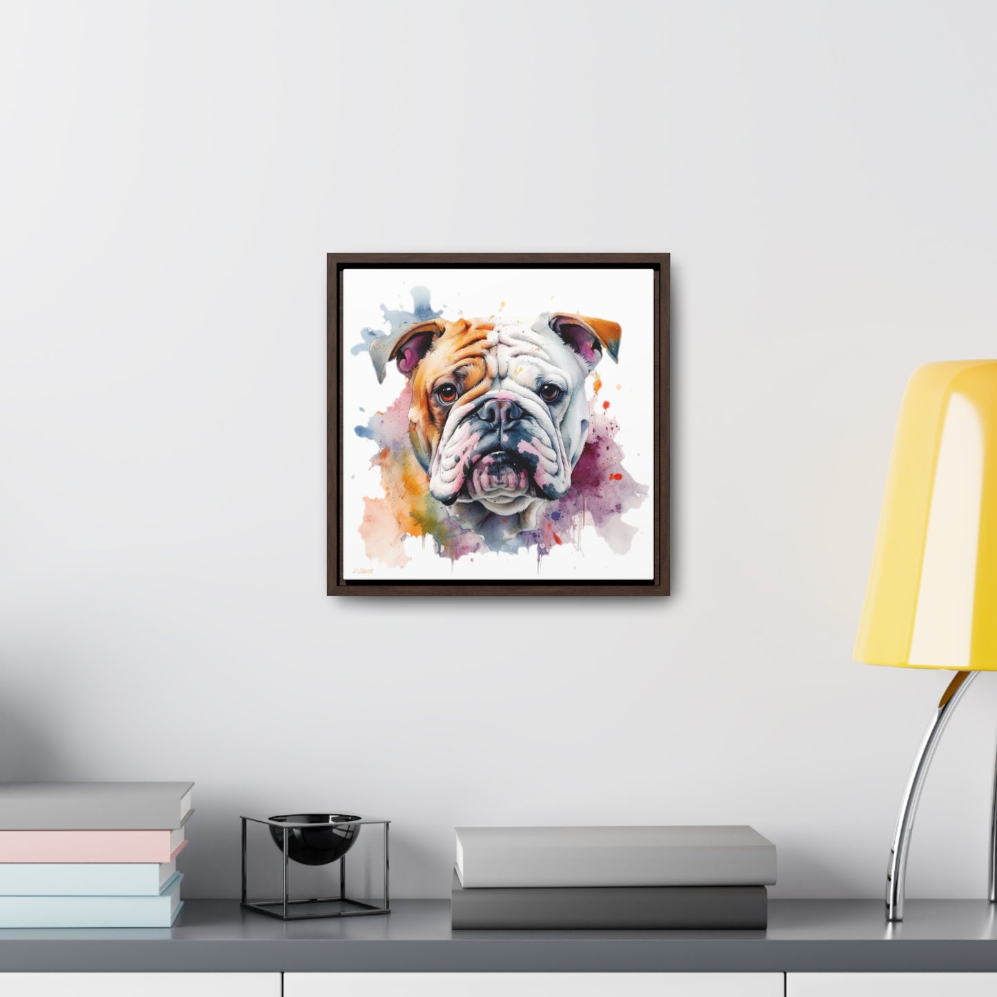 bulldog 1 Gallery Canvas Wraps, Square Frame