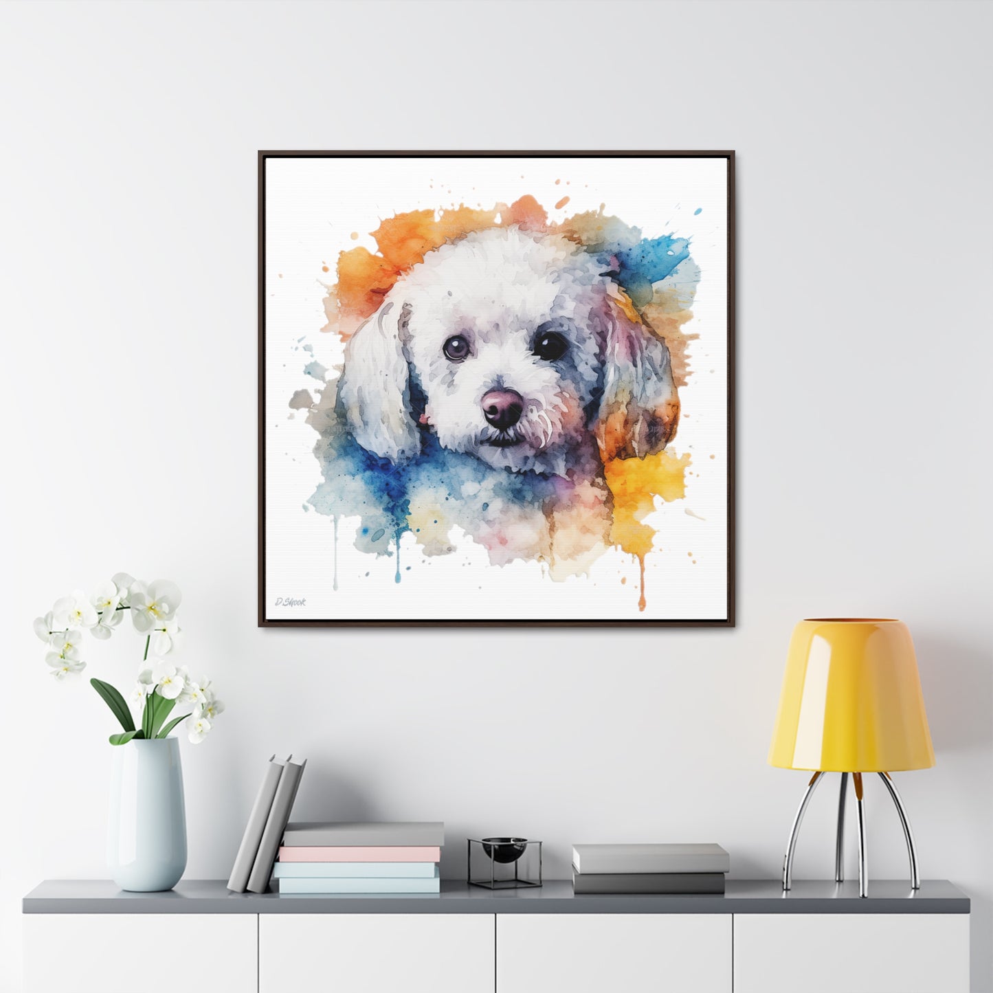 Bichon Frise 3 Gallery Canvas Wraps, Square Frame
