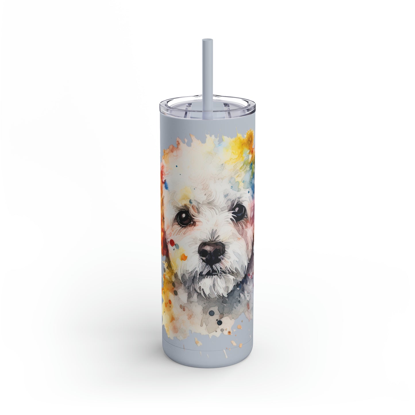 Bichon Frise 2 Maars Maker Skinny Matte Tumbler, 20oz