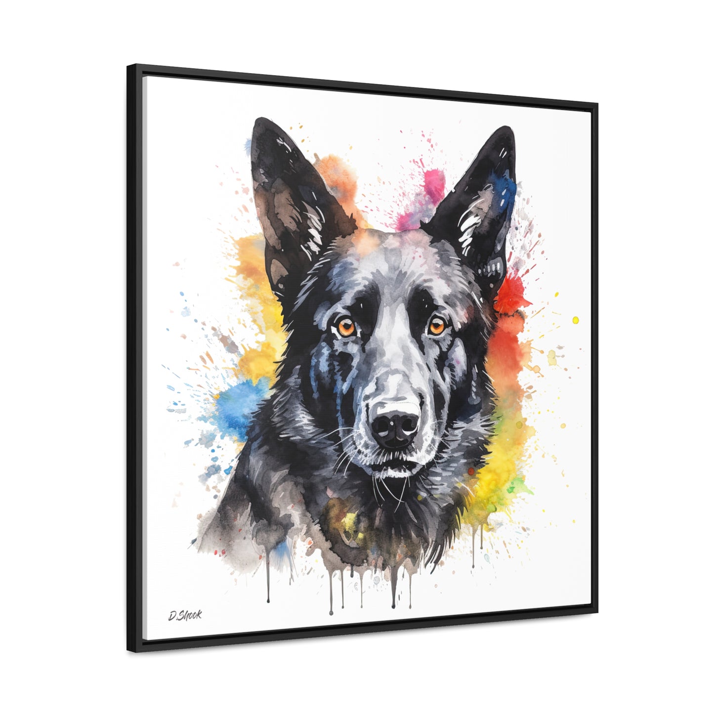 German Sheppard 21 Gallery Canvas Wraps, Square Frame