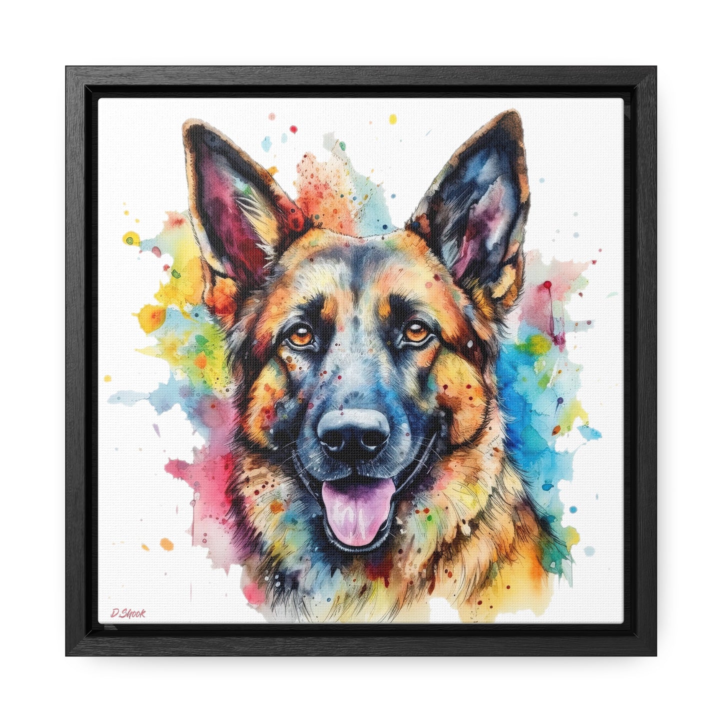 German Sheppard 1 Gallery Canvas Wraps, Square Frame
