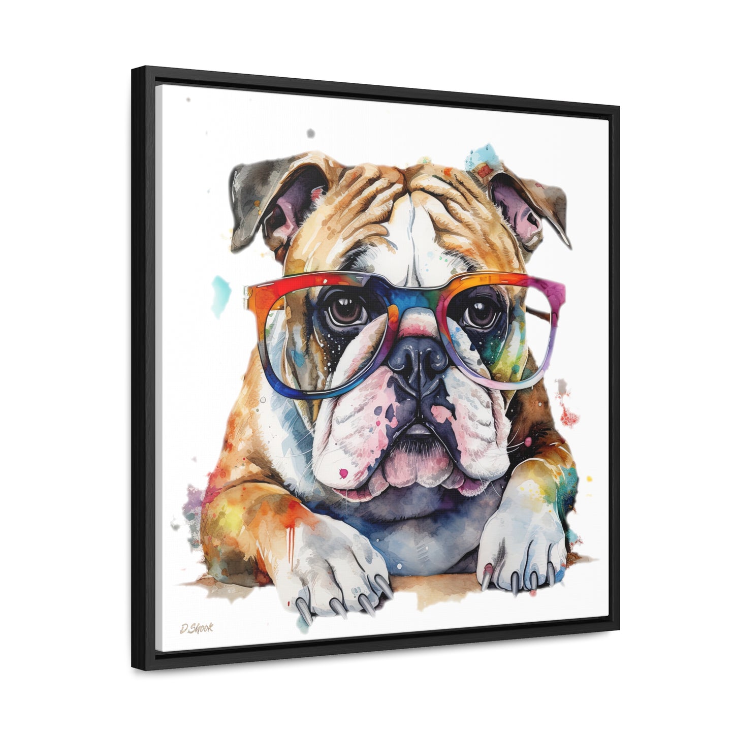 bulldog 5 Gallery Canvas Wraps, Square Frame