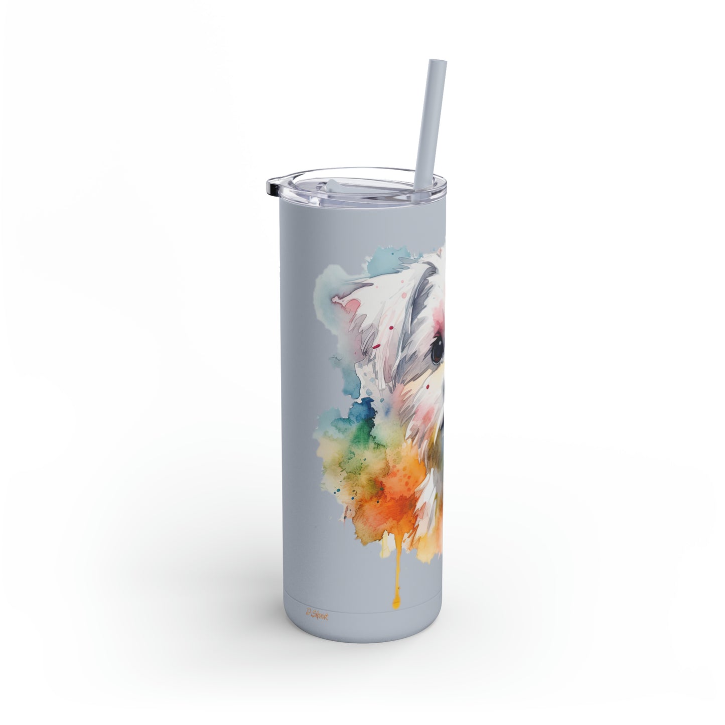 Maltese Dog 1 Maars Maker Skinny Matte Tumbler, 20oz