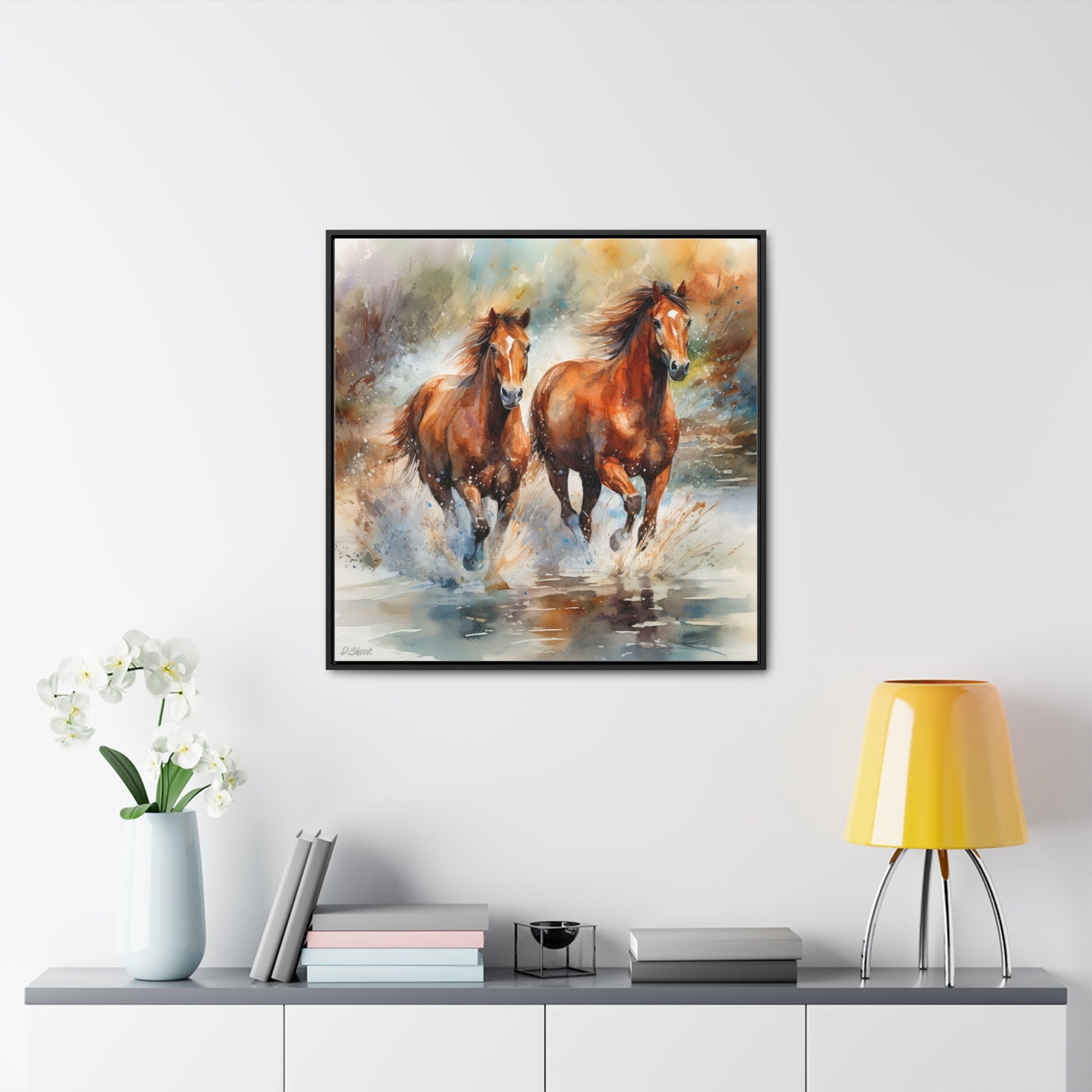 Horse Rescue 17 Gallery Canvas Wraps, Square Frame
