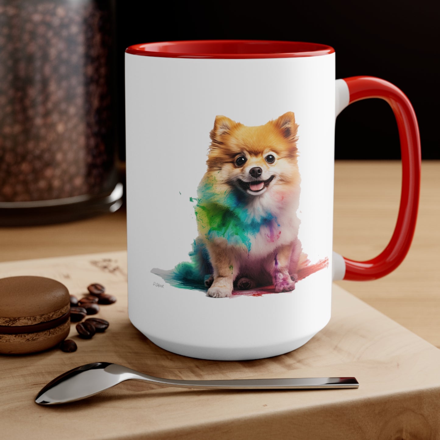 Pomeranian 1 Accent Mugs